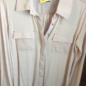 White House Black Market Pink Blouse